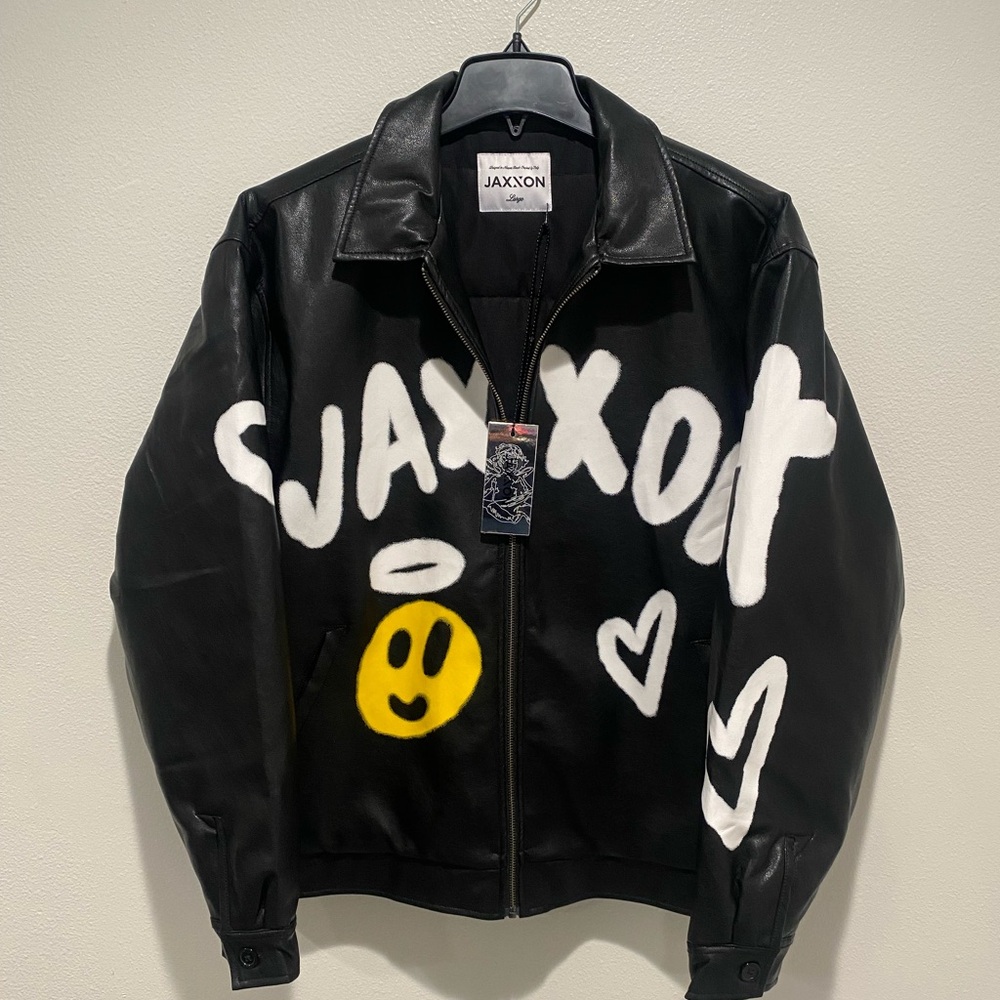 Jaxxon Leather Jacket Size Large Men